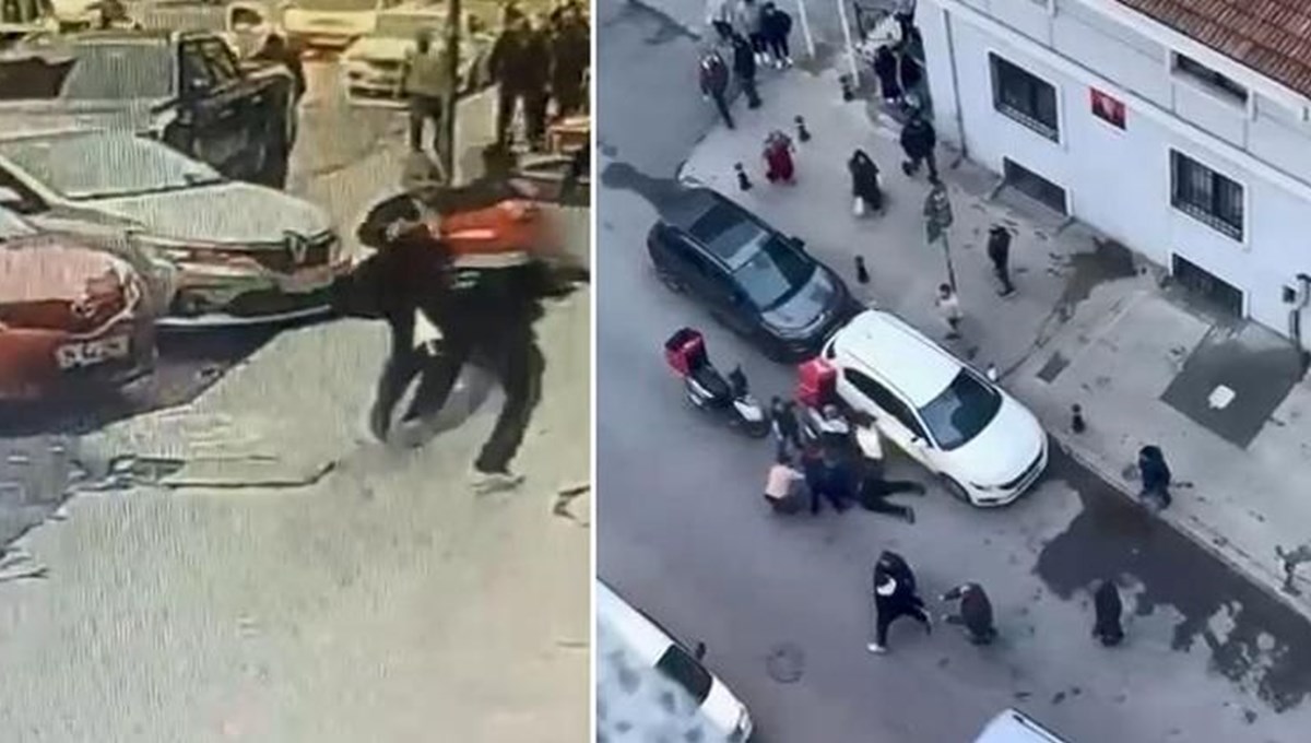 Esnaf ve motokuryeler arasında çekiçli sopalı kavga Esnaf ve motokuryeler arasında çekiçli sopalı kavga