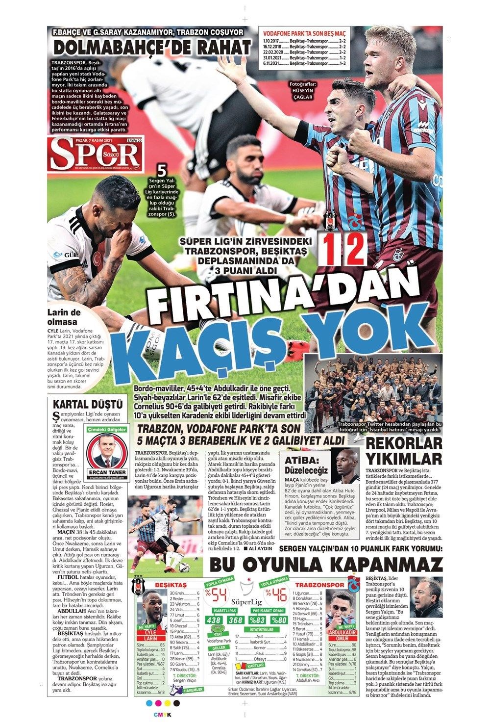 Günün spor manşetleri (7 Kasım 2021) - 19