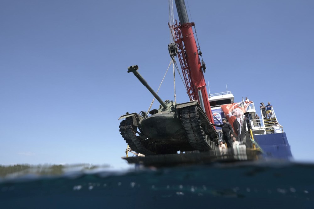 Saros Körfezi'nde Su Altı Tarih müzesi'ne tank batırıldı - 3