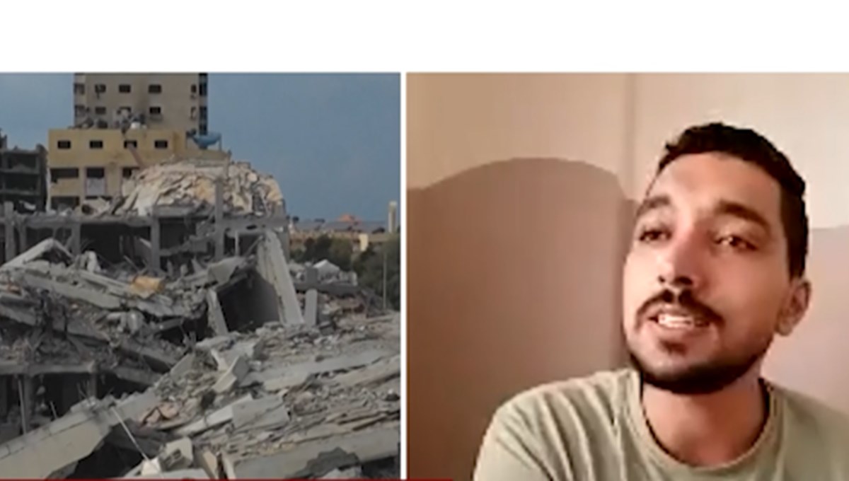 Gazze'de evine bomba düşen genç, NTV'ye yaşadıklarını anlattı Gazze'de evine bomba düşen genç, NTV'ye yaşadıklarını anlattı