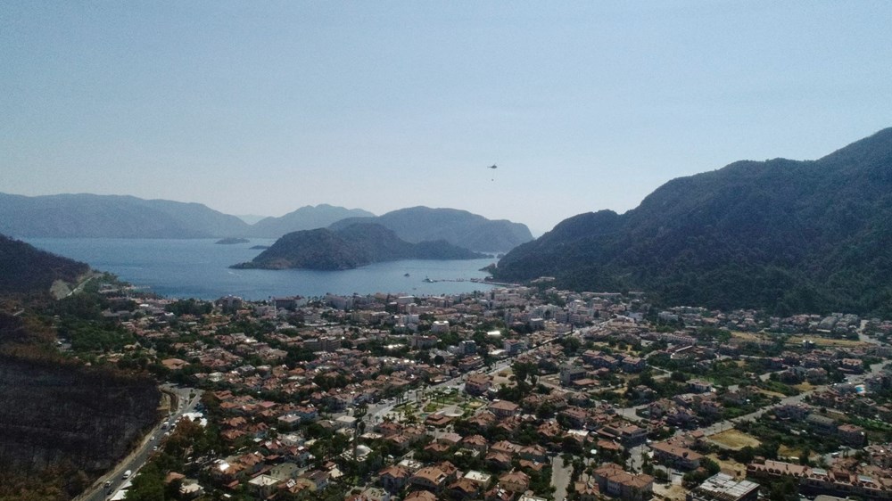 Marmaris'te yanan alanlar havadan görüntülendi - 2