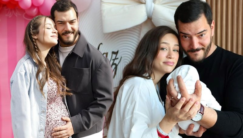 Buse Arslan'dan eşi ve kızıyla ilk kareler