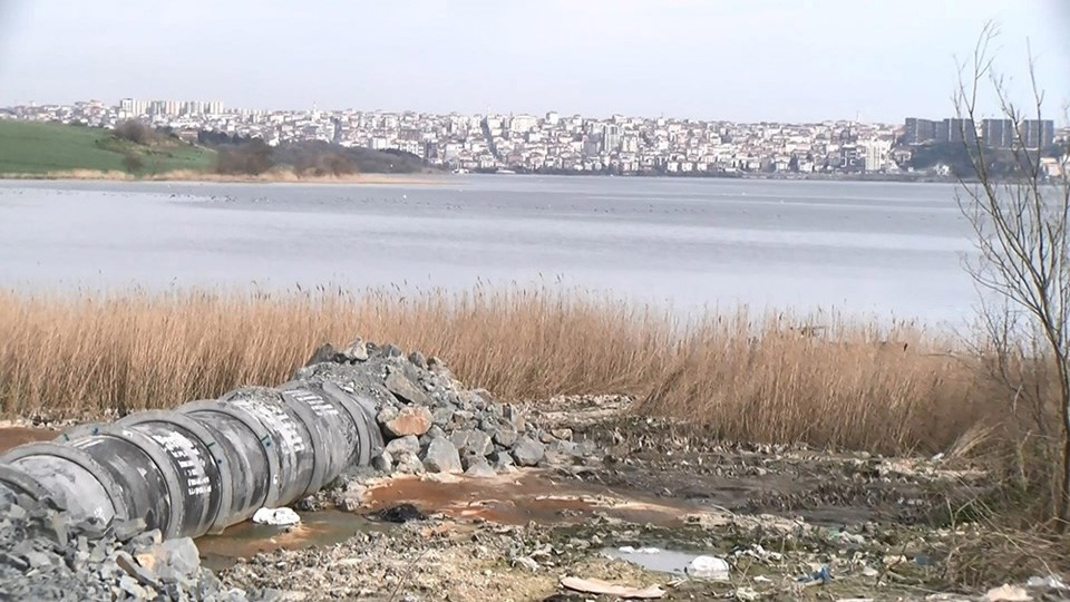 Firuzköy'de Küçükçekmece gölü