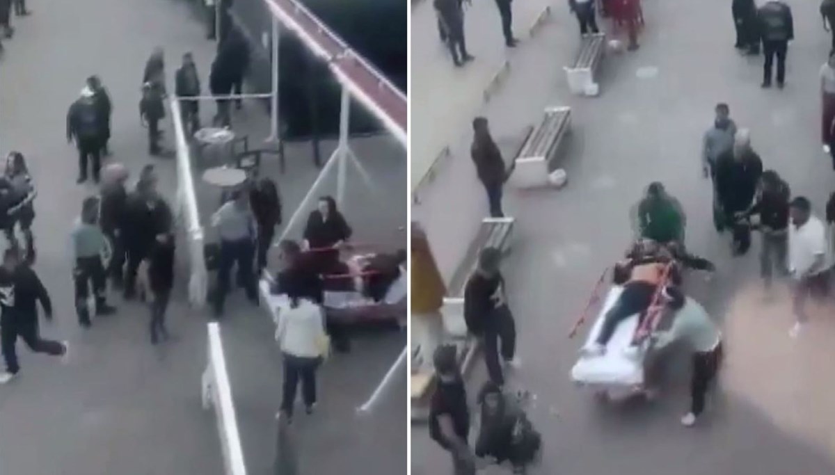 Denizli'de saldırı sonrası hastane kafeteryasında yaşanan panik anlarının görüntüleri ortaya çıktı Denizli'de saldırı sonrası hastane kafeteryasında yaşanan panik anlarının görüntüleri ortaya çıktı