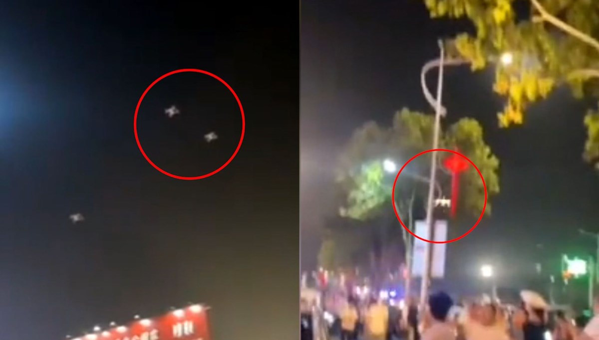 Drone'lar gösteri sırasında insanların üzerine düştü