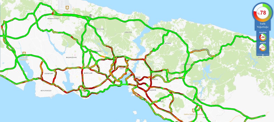 Haftanın ilk iş gününde trafik yoğunluğu: Anadolu Yakası kitlendi - 1