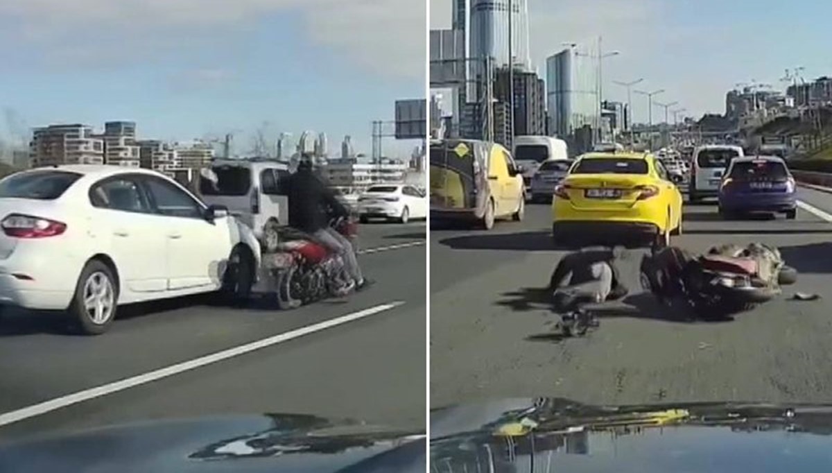 Otomobilin aynasını kırmak isterken taksiye çarpan motosikletliye 2 bin 886 lira ceza Otomobilin aynasını kırmak isterken taksiye çarpan motosikletliye 2 bin 886 lira ceza