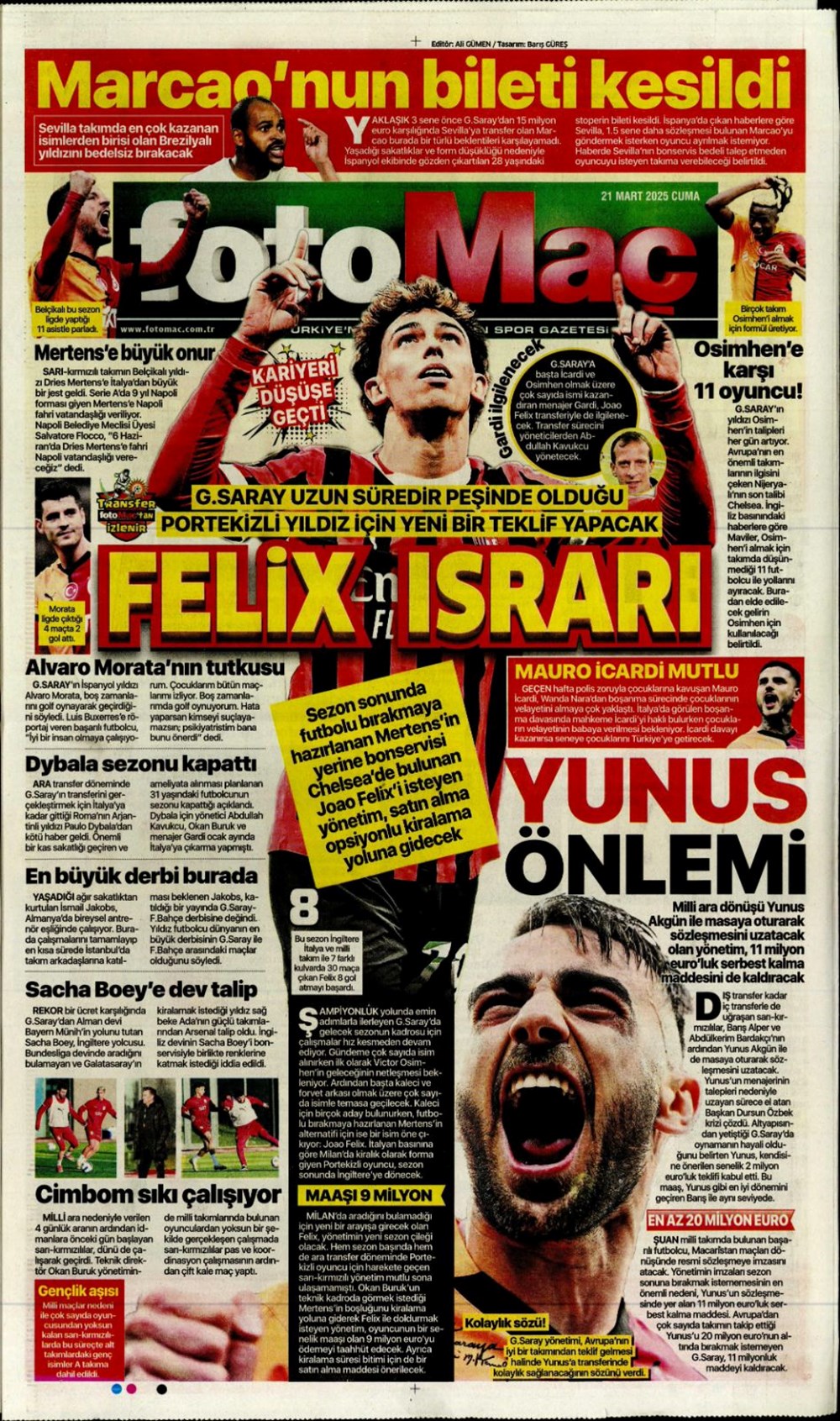 "İşte bizim çocuklar" (21 Mart 2025 spor manşetleri) - 6