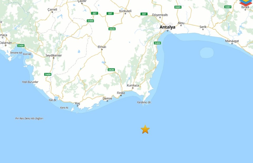 Antalya'da 3,8 büyüklüğünde deprem (AFAD-Kandilli Son Depremler) - 1