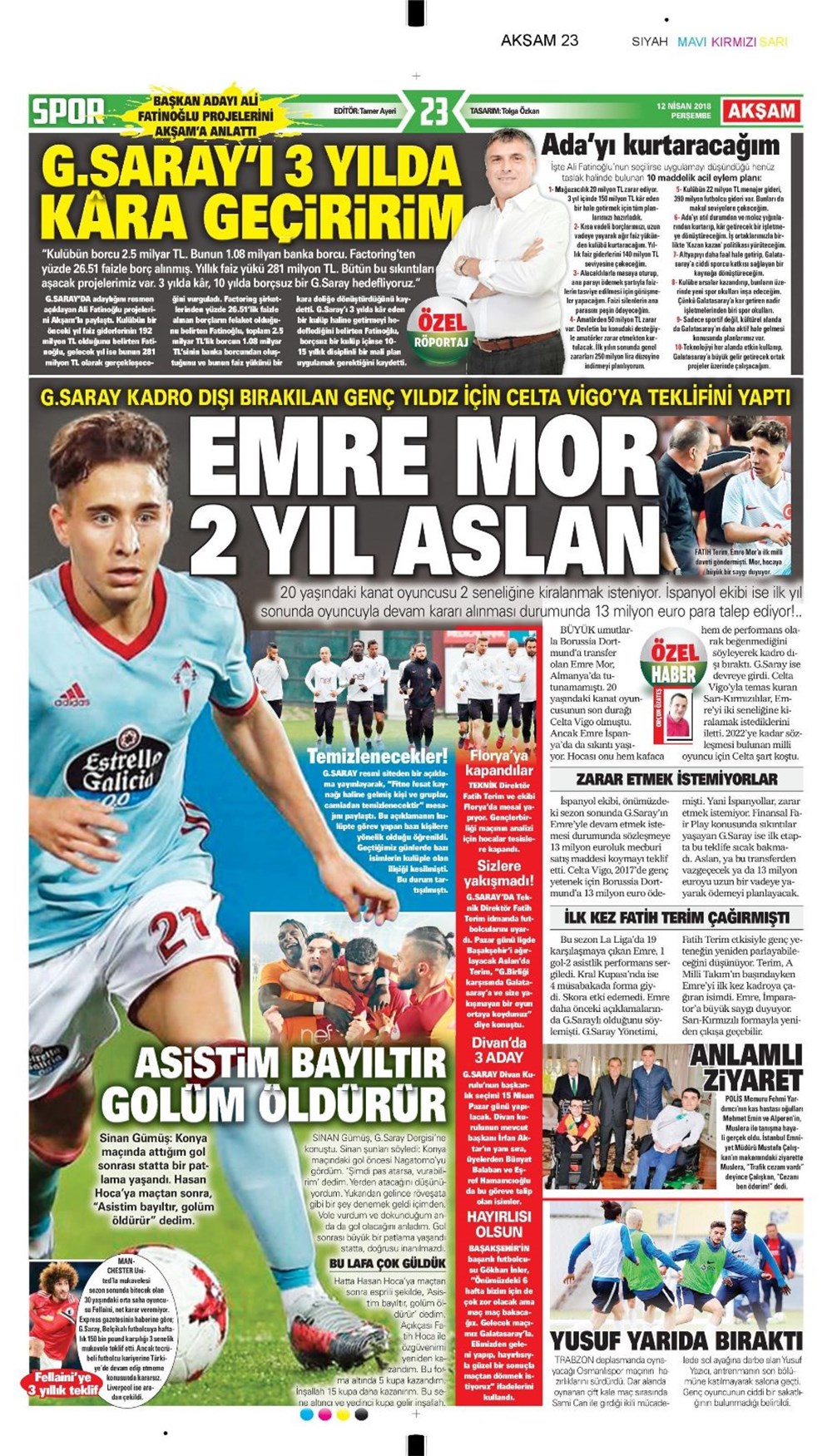 Günün spor gazeteleri (12 Nisan 2018) - 1