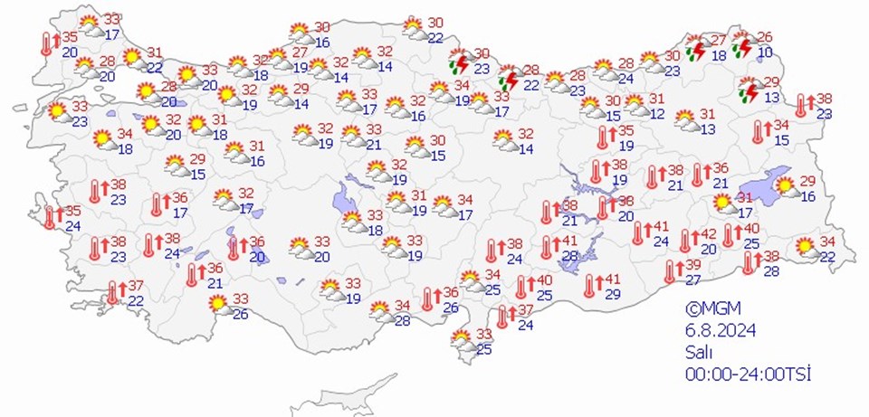 Yarın hava nasıl olacak? 6 Ağustos hava durumu tahminleri - 1