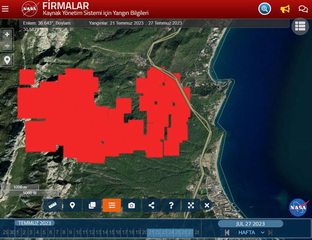 Kemer'deki yangında 1120 futbol sahası büyüklüğünde alan etkilendi - 3