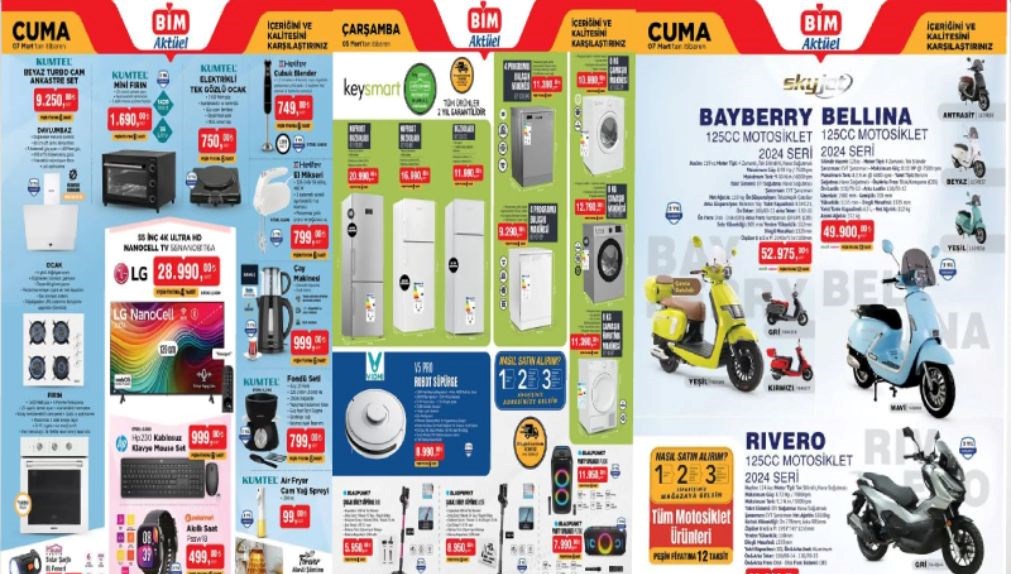 BİM 4-6 Mart Aktüel Ürünler Kataloğu yarın raflarda: Robot süpürge, blender, çay makinesi, televizyon satışa çıkıyor