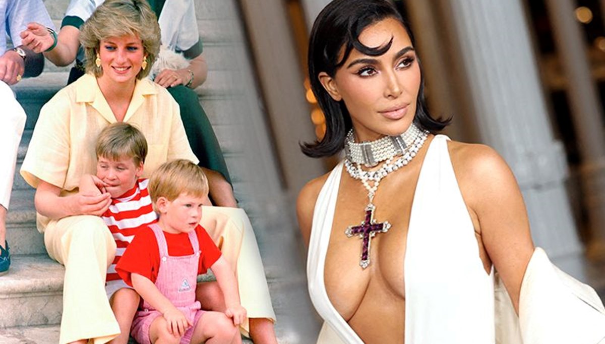 Kim Kardashian, Prenses Diana'nın kolyesini taktı
