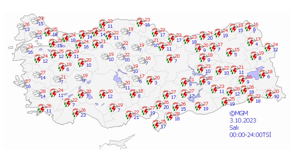 Valilik, AKOM ve Meteoroloji'den kuvvetli yağış uyarısı: 17 il için sarı kod 17 Valilik, AKOM ve Meteoroloji'den kuvvetli yağış uyarısı: 17 il için sarı kod - 16