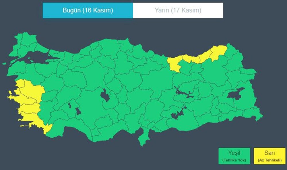 8 il için sarı kodlu sağanak uyarısı: Karla karışık yağmura dikkat! - 3