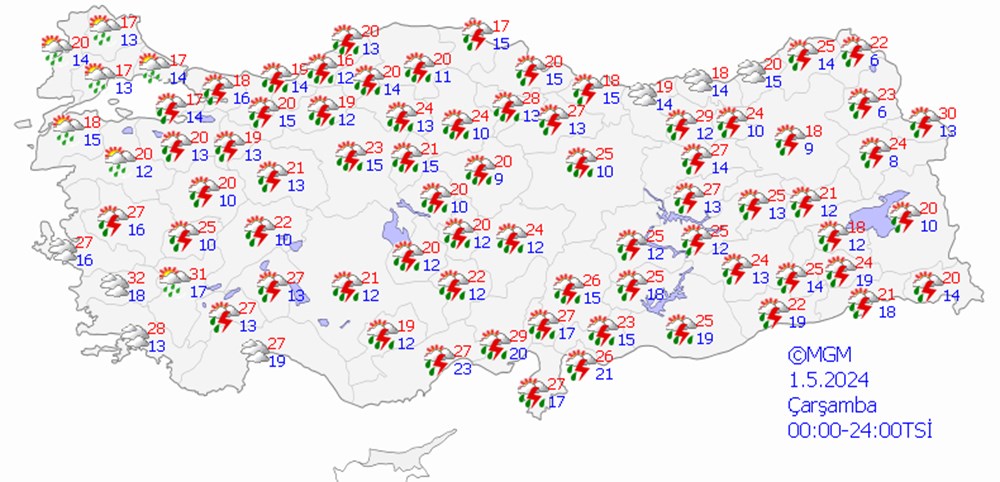 Meteorolojiden 28 il için uyarı: Kuvvetli yağışlara dikkat (İstanbul, Ankara, İzmir bugün hava nasıl olacak?) - 15