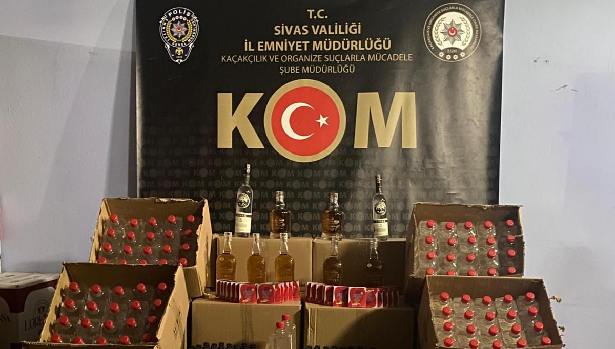 Sivas'ta 1302 litre kaçak etil alkol ele geçirildi