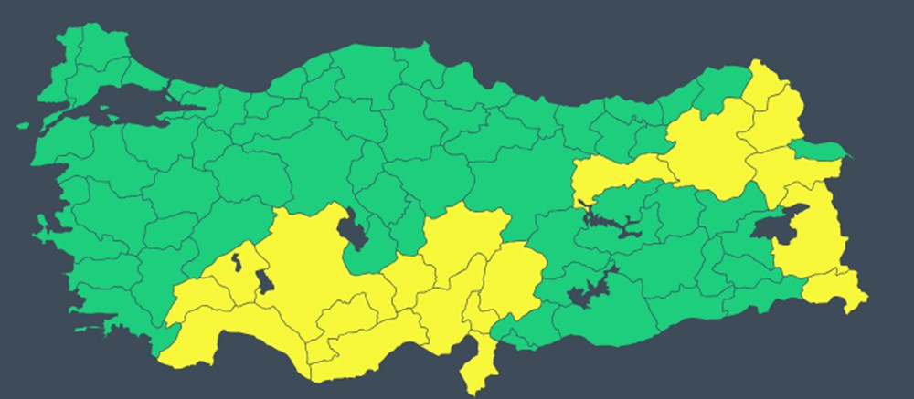 Meteoroloji'den 19 ile sarı kodlu uyarı - 3