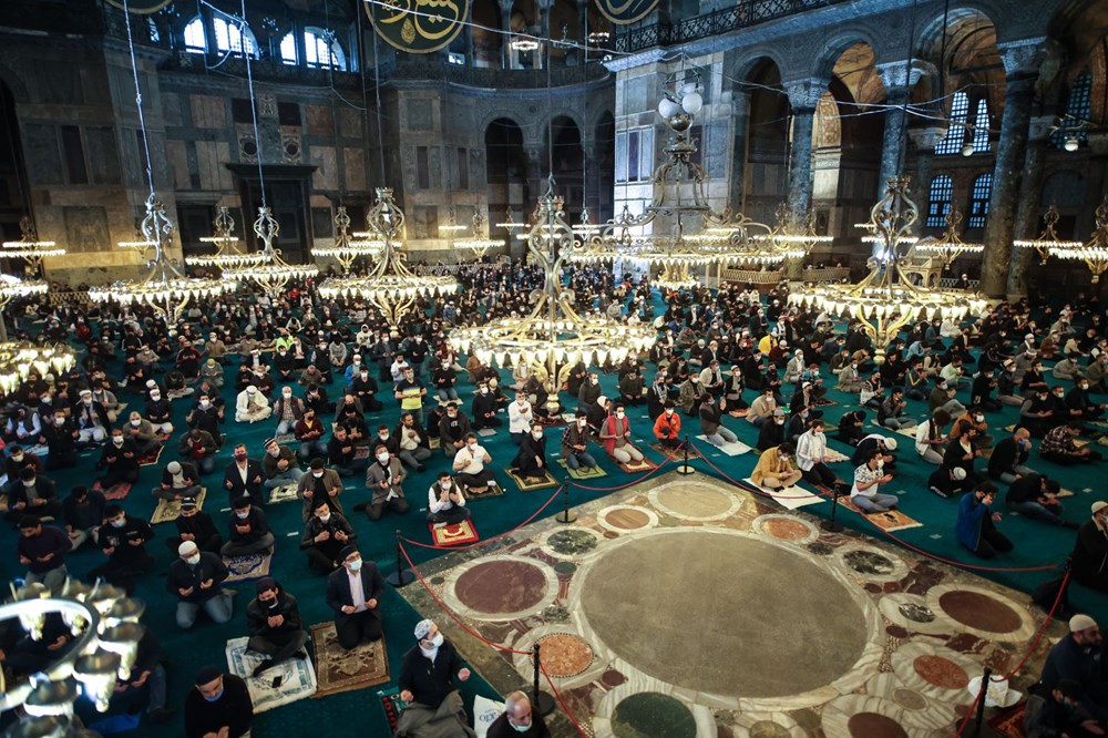 Ayasofya-i Kebir Cami-i Şerifi'nde 87 yıl sonra ilk Ramazan Bayramı namazı kılındı - 9
