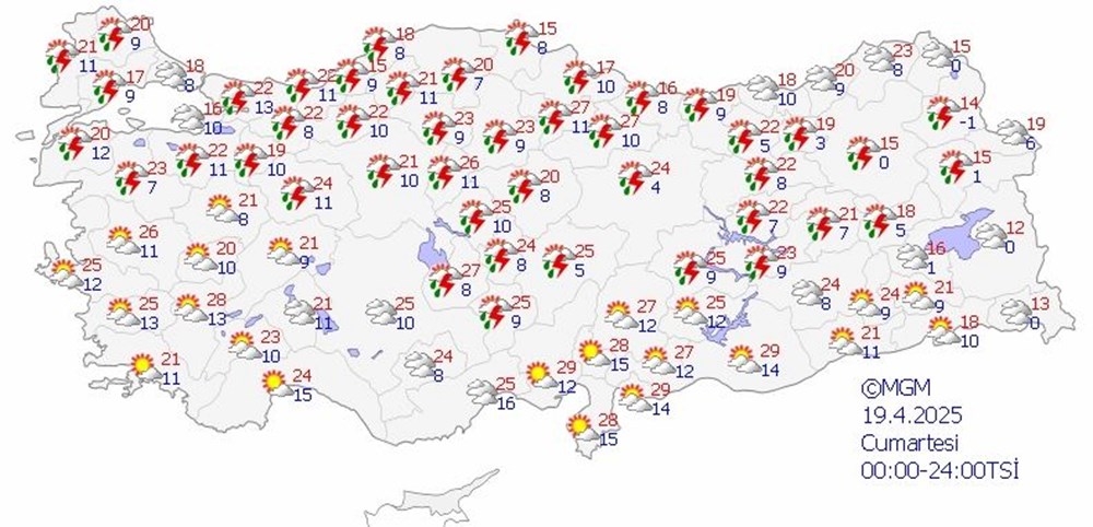 Güneşli havaya bir günlük ara! Sağanak yağış etkili olacak - 4