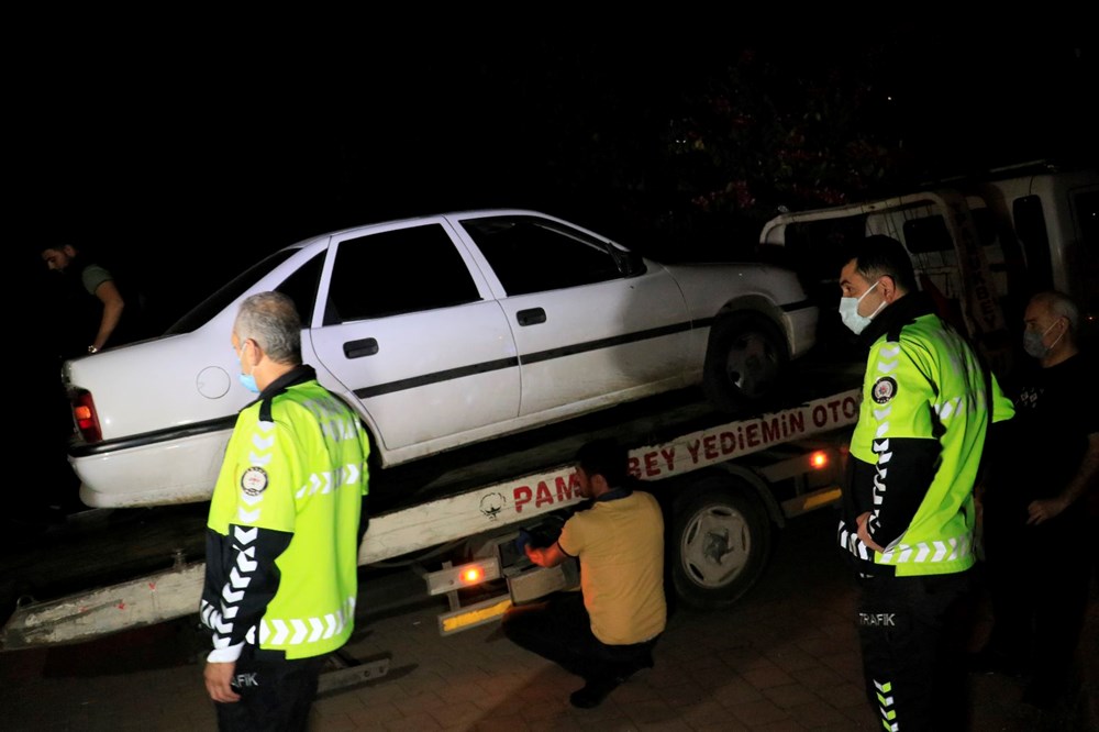 Yaya üst geçidine otomobili bırakıp, kaçtı - 6