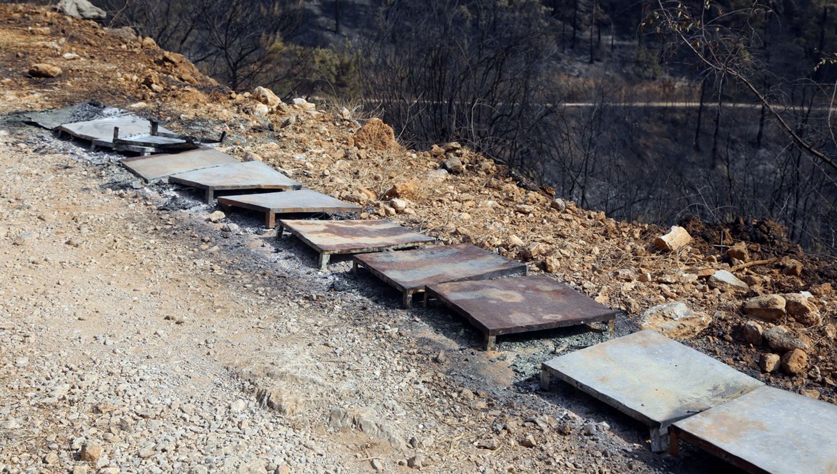 Menteşe'de çıkan orman yangını: 120 arı kovanı zarar gördü Menteşe'de çıkan orman yangını: 120 arı kovanı zarar gördü