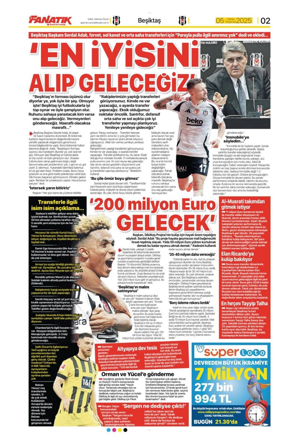 Transferin gündemi Sane (5 Haziran 2025 spor manşetleri) - 2