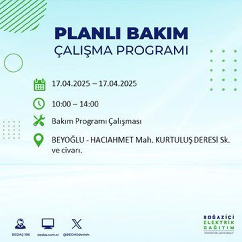 İstanbul'un 21 ilçesinde (Sultangazi, Şişli, Zeytinburnu...) elektrik kesintisi: Elektrikler ne vakit gelecek? 86 lEBl7mf CU nhO928ND w