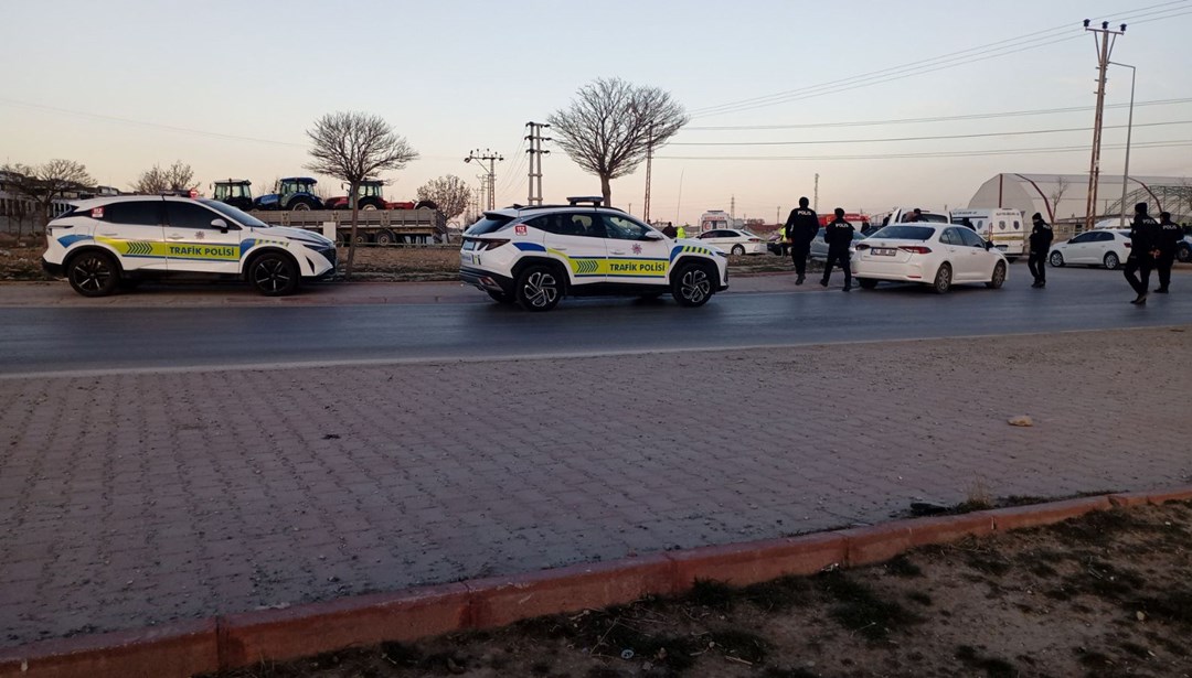 Konya'da trafik kazasında bir polis şehit oldu: Kaza güvenlik kamerasında