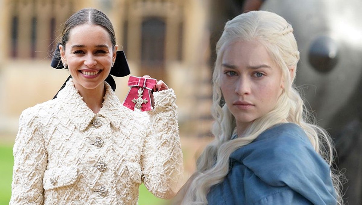 Game of Thrones yıldızı Emilia Clarke'a İmparatorluk Nişanı