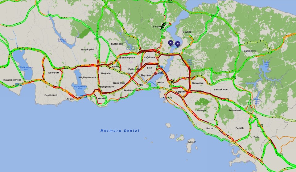 İstanbul'da trafik yoğunluğu yüzde 80'e ulaştı - 1