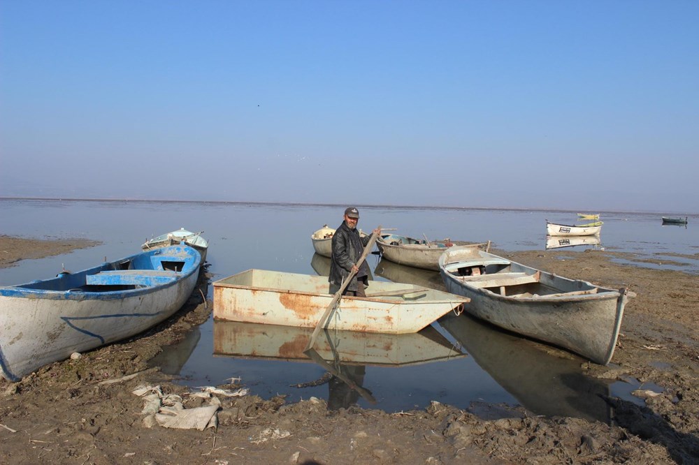'Kuş cenneti' Marmara Gölü'nde derinlik 40 santimetreye düştü - 4