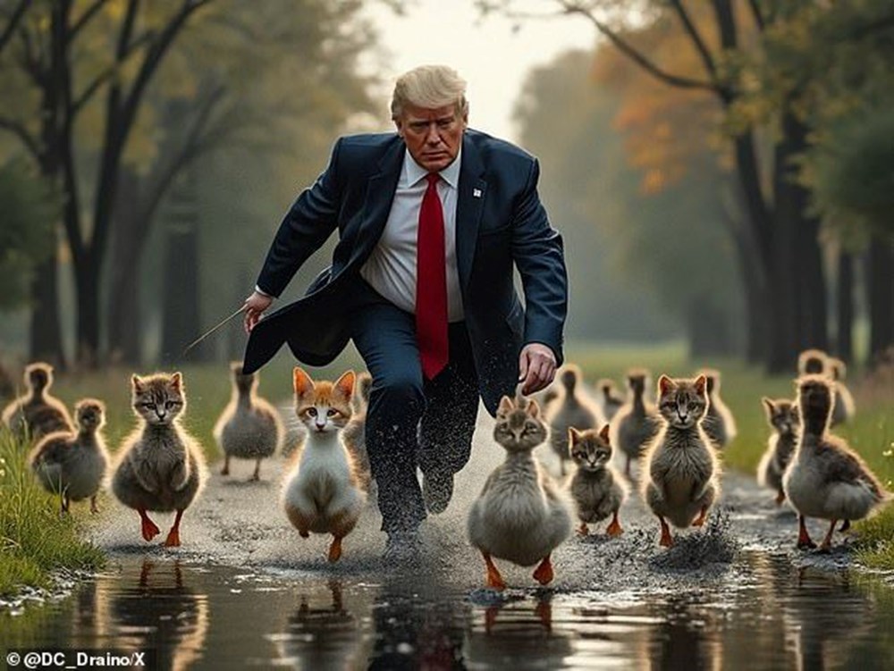 Trump'ın "göçmenler evcil hayvanları yiyor" iddiası sosyal medyayı salladı: Yüzlerce yapay zeka görseli paylaşıldı - 8