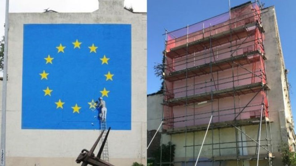 Banksy'nin Brexit resmi ortadan kayboldu - 2