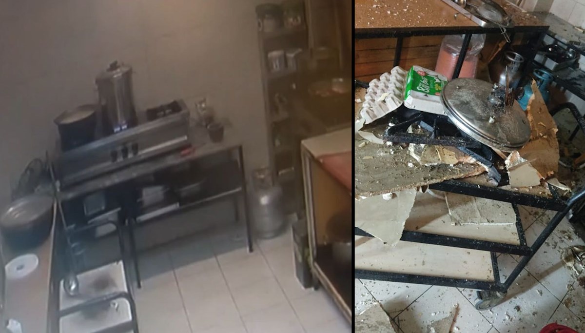Düdüklü tencere bomba gibi patladı