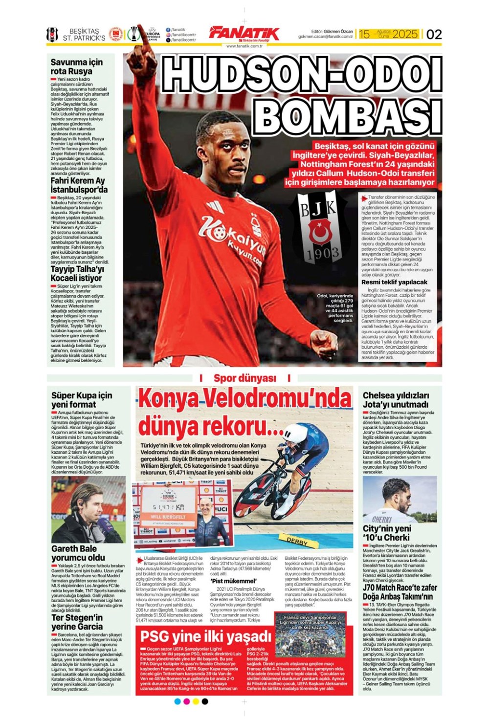"Kabustan zafere" (15 Ağustos spor manşetleri) - 2