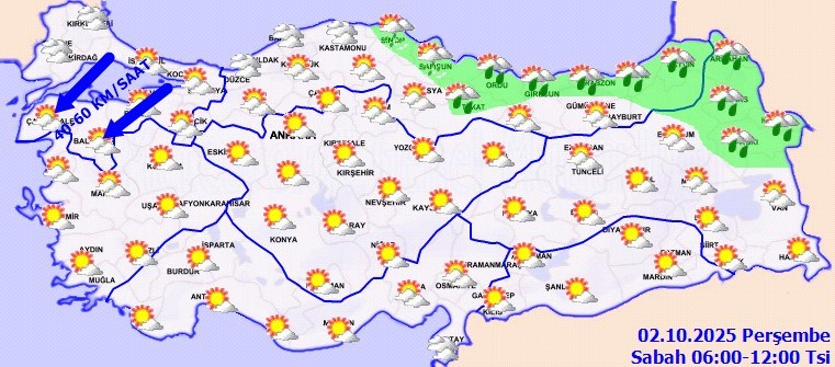Bugün Marmara ve Batı Karadeniz