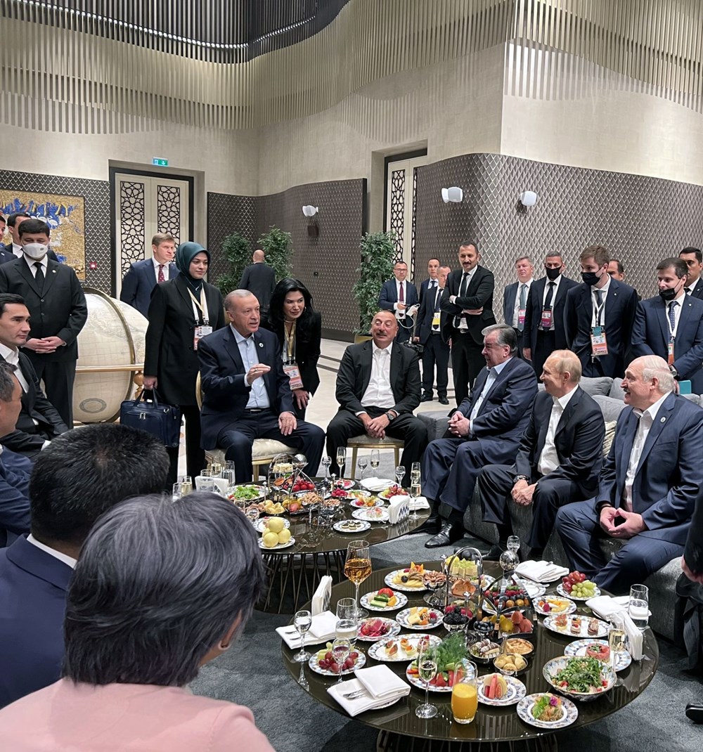 Cumhurbaşkanı Erdoğan Şanghay İşbirliği Örgütü Zirvesi için Özbekistan'da - 7