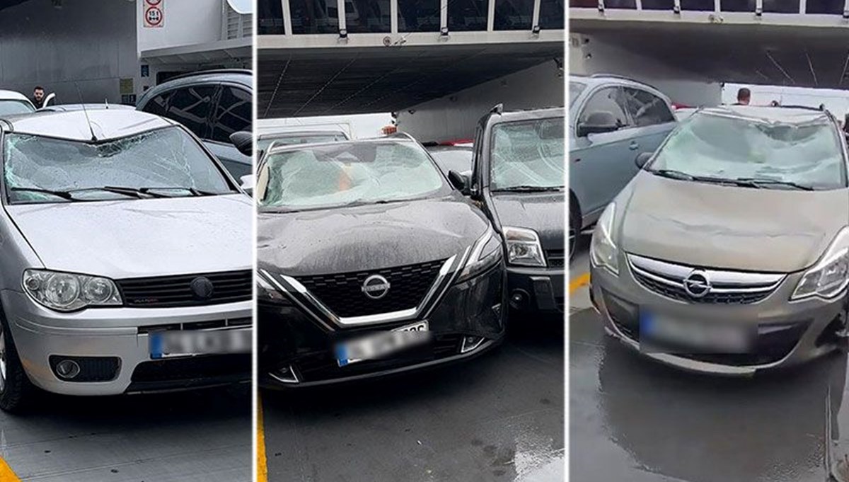 Fırtınada dalgaların arasında kaldılar: Onlarca araç zarar gördü Fırtınada dalgaların arasında kaldılar: Onlarca araç zarar gördü