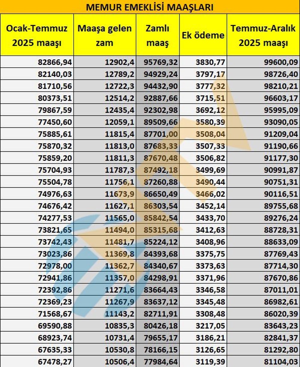 Memur ve memur emeklisi maaşları belli oldu... Kuruşu kuruşuna hesapladık - 14