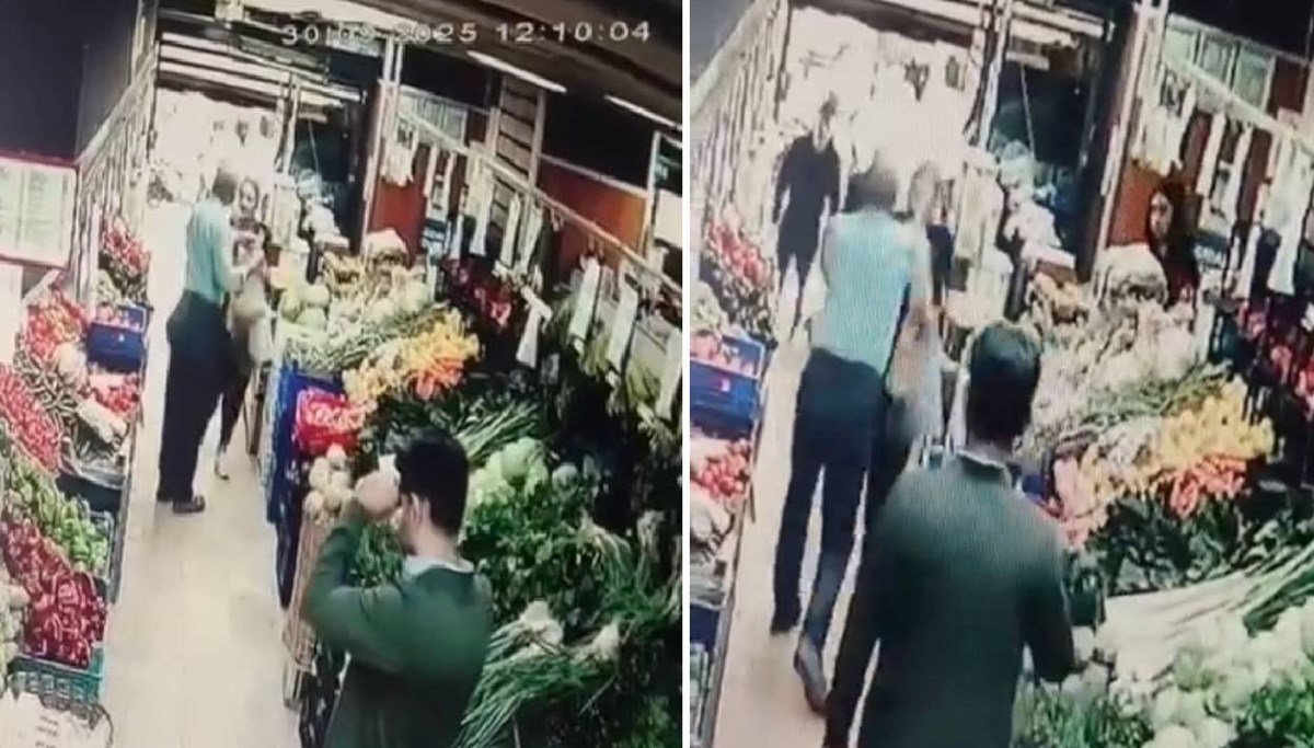 Evcil hayvanıyla alışveriş yapan kadına yumruklu saldırı