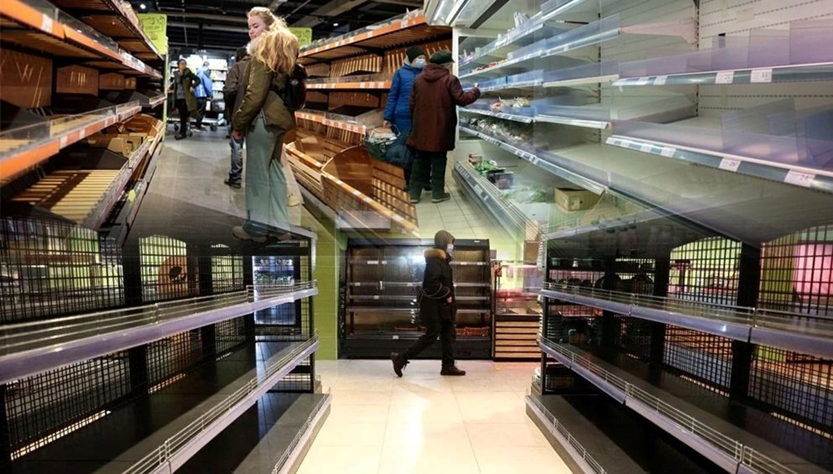 Rusya Ukrayna savaşı dünyada market raflarını boşaltıyor