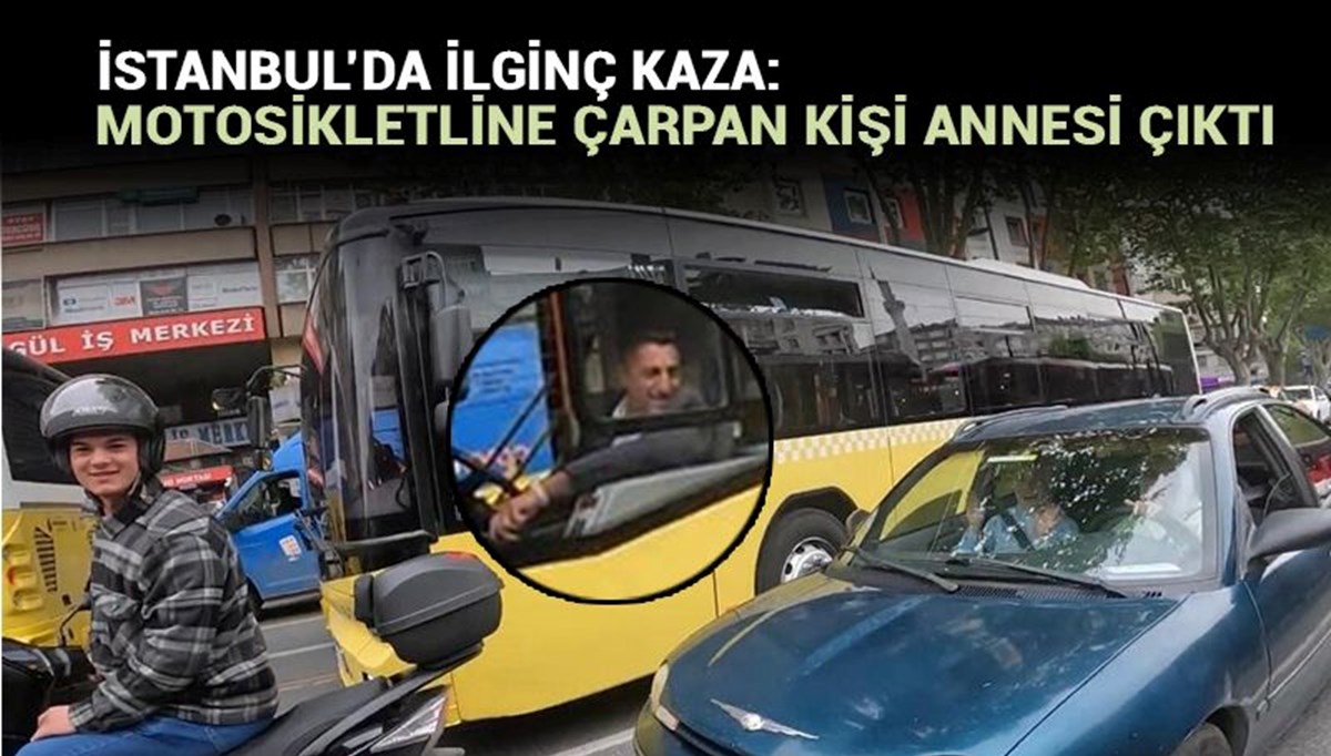 İstanbul'da ilginç kaza: Motosikletine çarpan kişi annesi çıktı