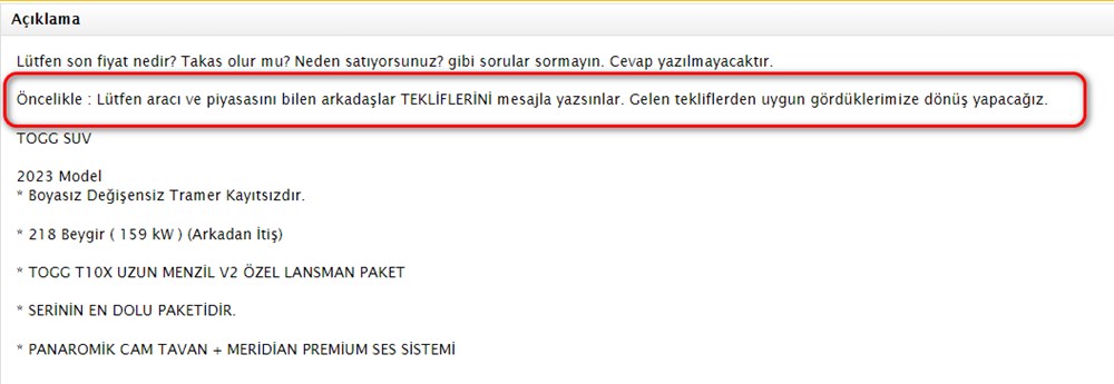 İkinci el Togg ilanlarında artış: 'Sıfır fiyatını geçemez' yasağına karşı teklif sistemi - 10