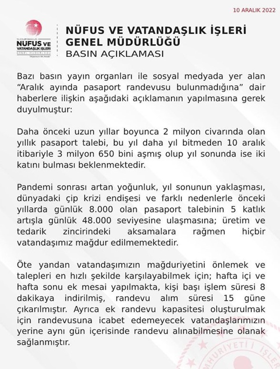 Pasaport başvuruları için ek mesai - 1