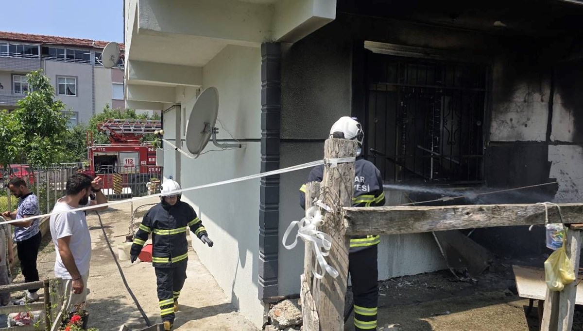 Tokat'ta bir evde yangın çıktı