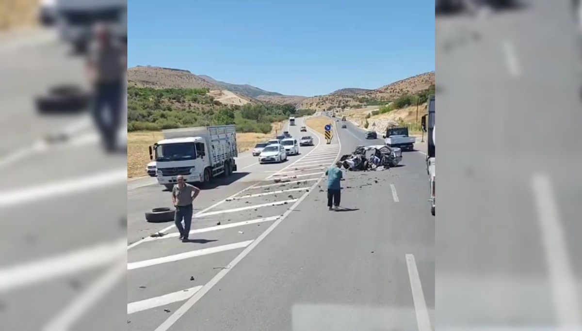 Kamyon ile otomobil çarpıştı