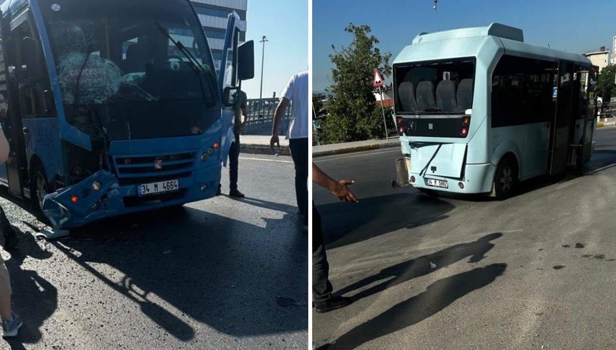 Pendik'te minibüsler çarpıştı: Sekiz yaralı