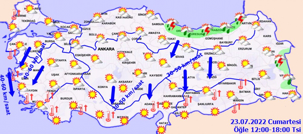 Hafta sonu hava nasıl olacak? | Sıcak çarpmasına dikkat (23-24 Temmuz hava durumu) - 4